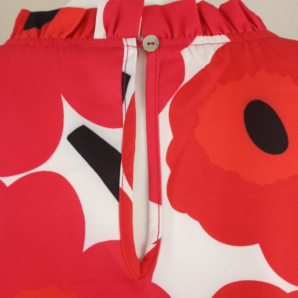Jodifl Red Floral Flower Print A-Line Mini Dress - Picture 8 of 11